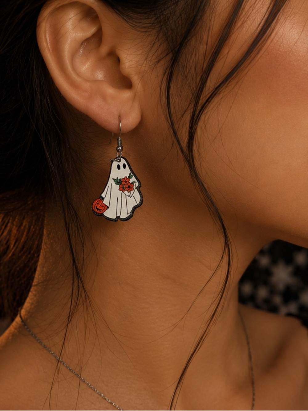 Shein Earrings Ghost Trick Or Treat New Dangle Drop Halloween